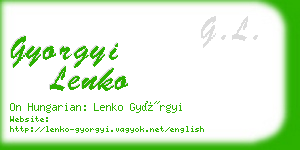 gyorgyi lenko business card